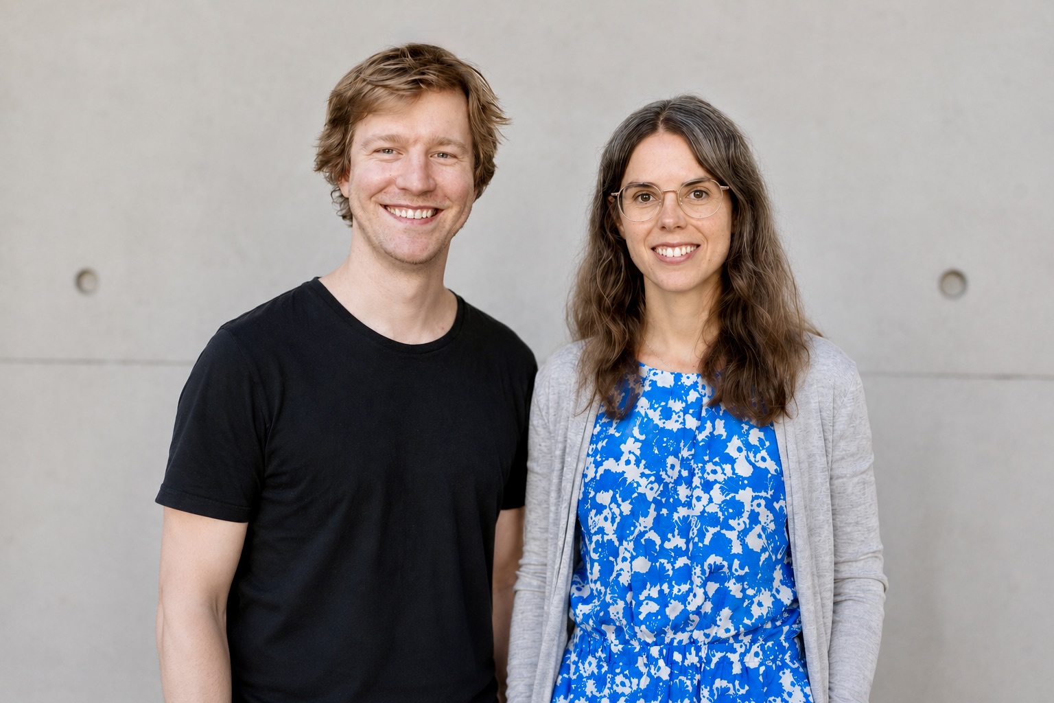 Jan and Kerstin, the two people behind Meaningful Things, standing side by side and smiling