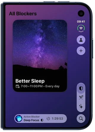 Moment on iPhone Duo, closed: the Better Sleep card, scheduled from 7:00 to 11:00 PM every day